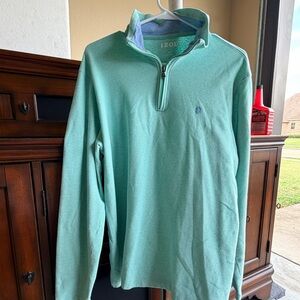 Izod Light Green Quarter-Zip Pullover